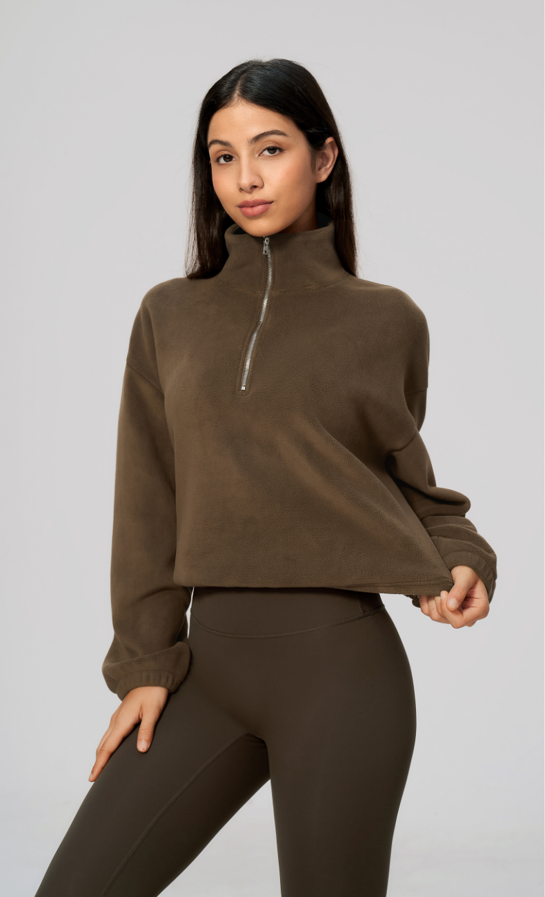 Kaia Double-Sided Fleece Half Zip Pullover
