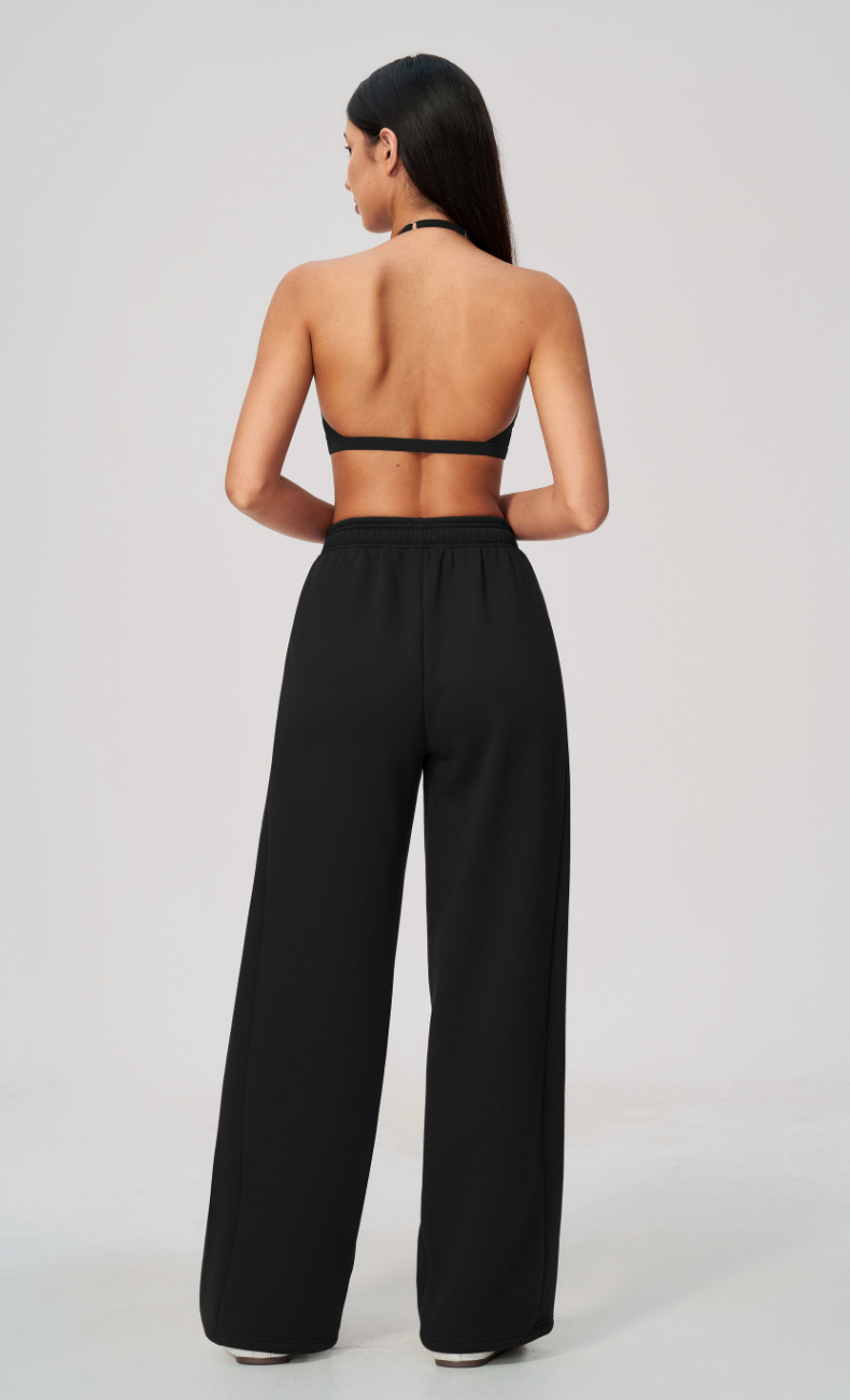 Hailey Cotton Blend Relaxed Wide Leg Sweatpants