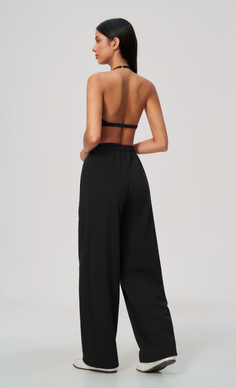 Hailey Cotton Blend Relaxed Wide Leg Sweatpants