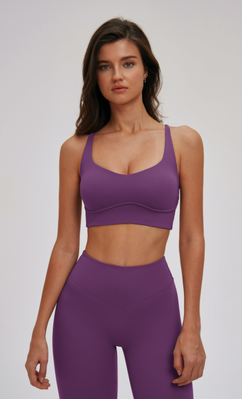 Blake Cross Back Sports Bra & High Waisted Leggings Workout Set