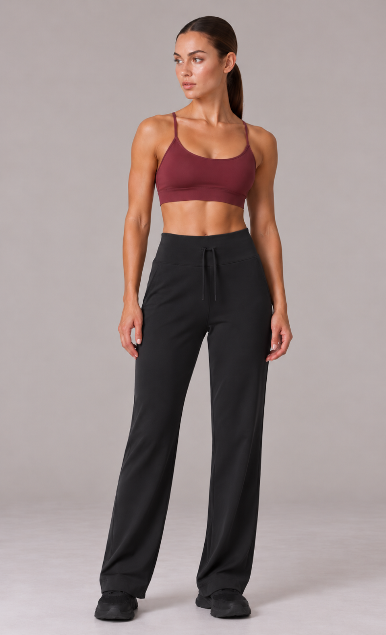 Talia High Waisted Drawstring Straight Leg Pant