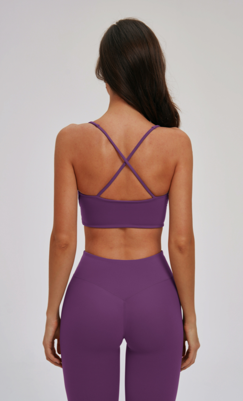 Blake Cross Back Sports Bra & High Waisted Leggings Workout Set