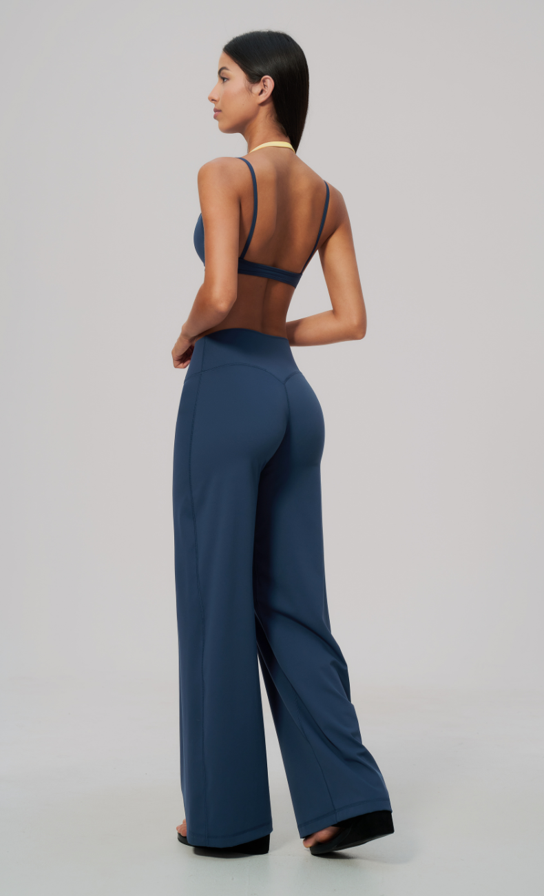 Tessa Layered Sports Bra Wide Leg Workout Set