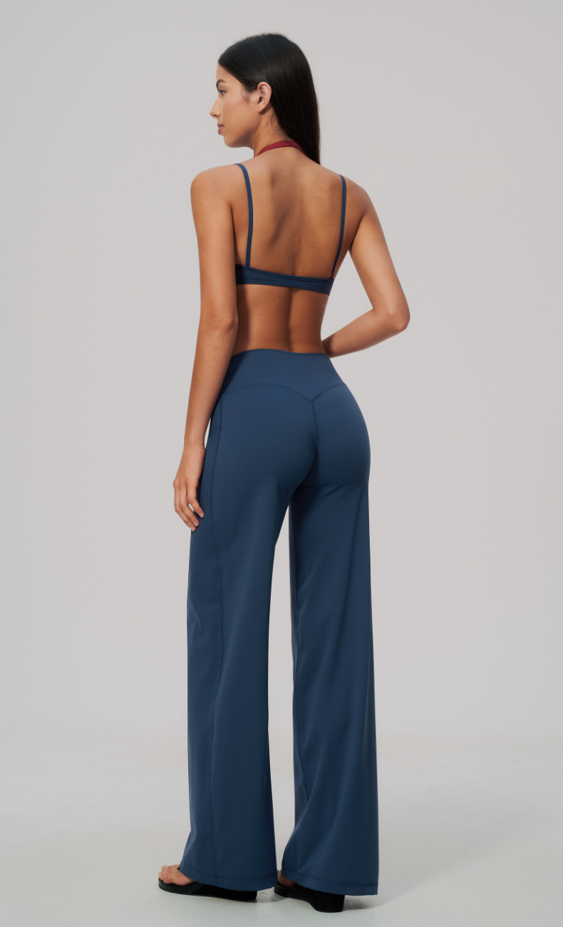 Tessa Layered Sports Bra Wide Leg Workout Set