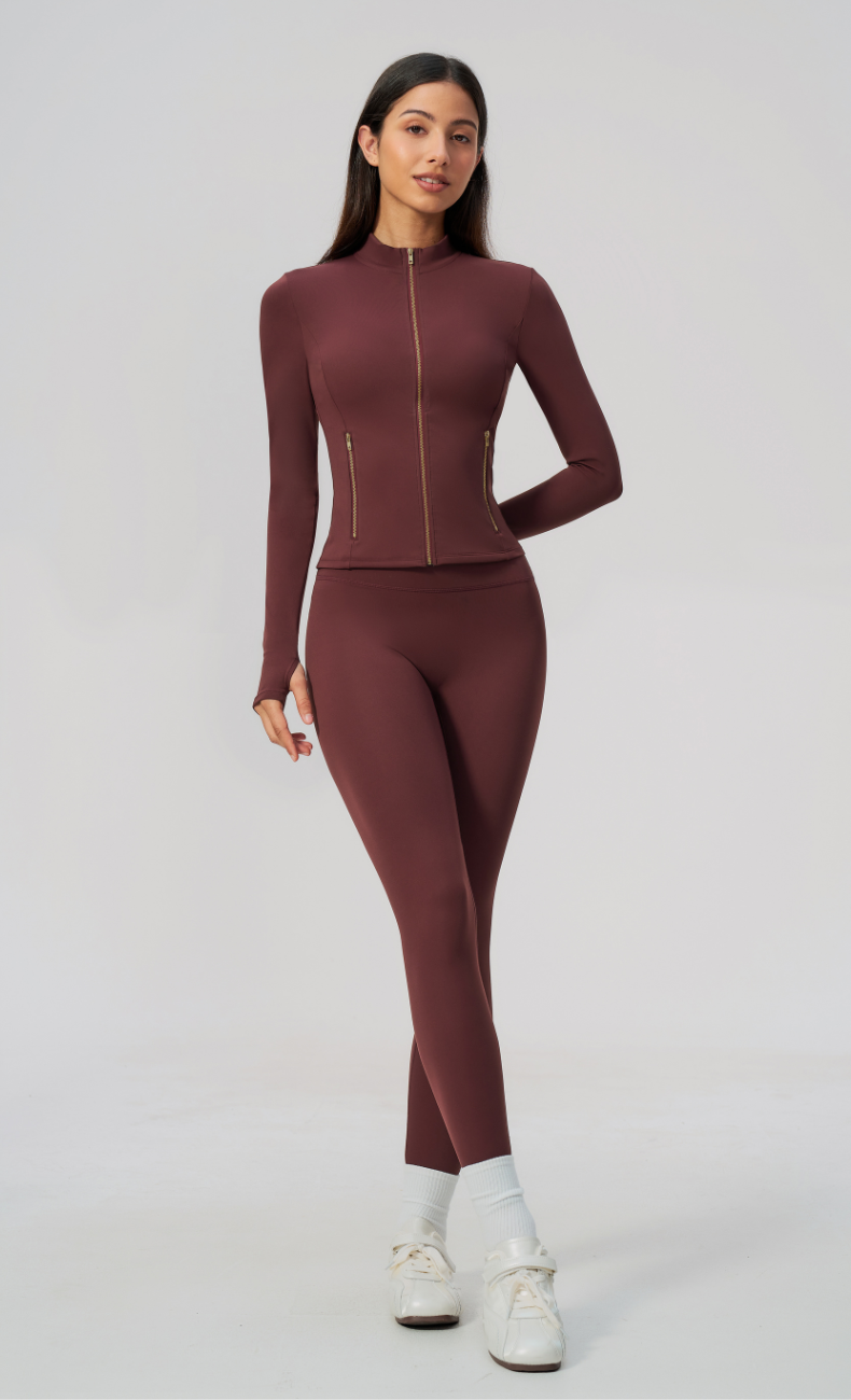 Lauren Full-Zip Jacket High Waisted Leggings Workout Set