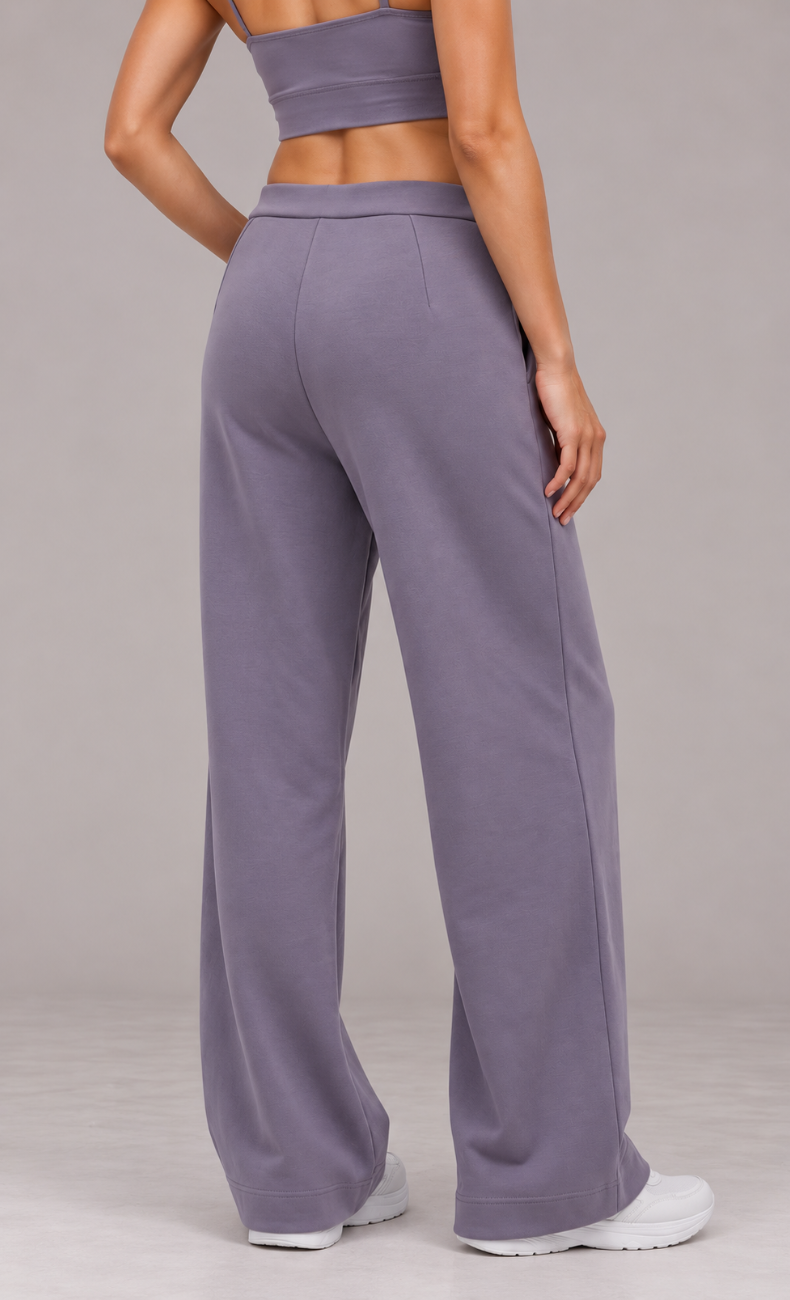 Ivanka Mid Rise Pintuck Wide Leg Pant