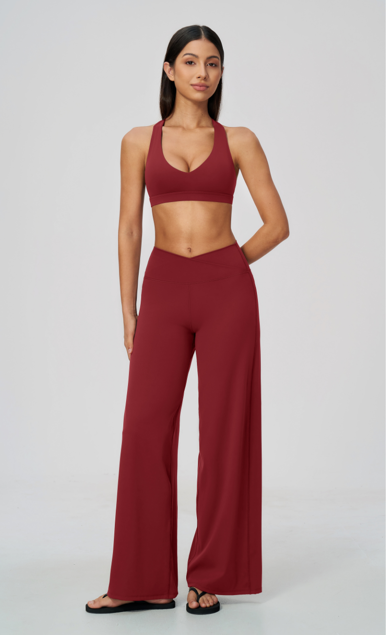 Priscilla Cross Waist Wide Leg Pant