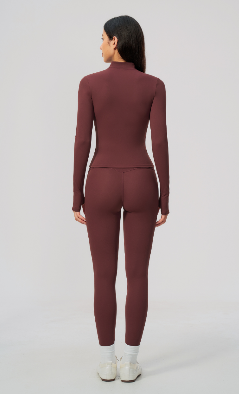 Lauren Full-Zip Jacket High Waisted Leggings Workout Set