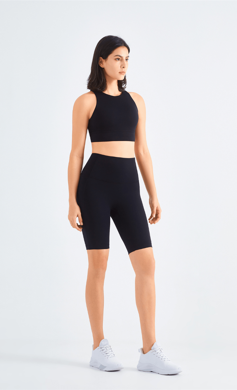 WOO YOGA Shorts Isis High-Waist Seamless Biker Short With Pocket