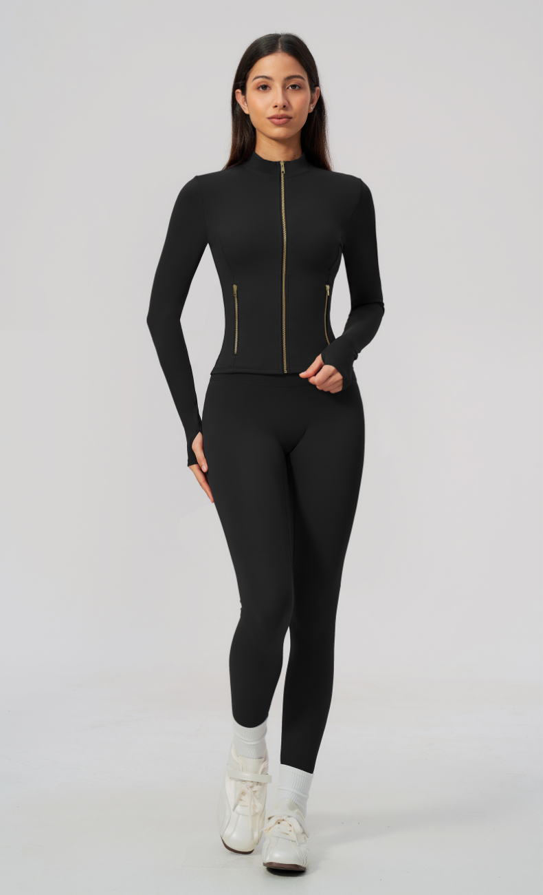 Lauren Full-Zip Jacket High Waisted Leggings Workout Set