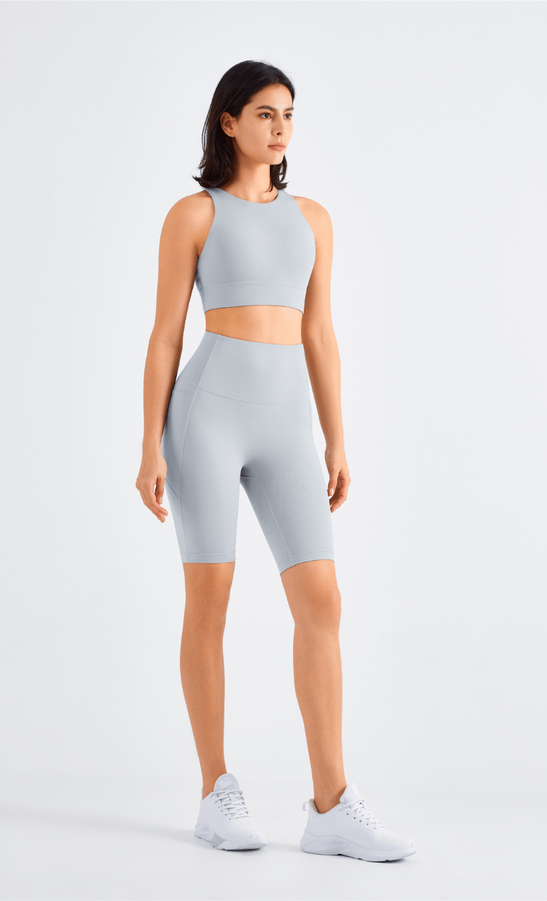 WOO YOGA Shorts Isis High-Waist Seamless Biker Short With Pocket