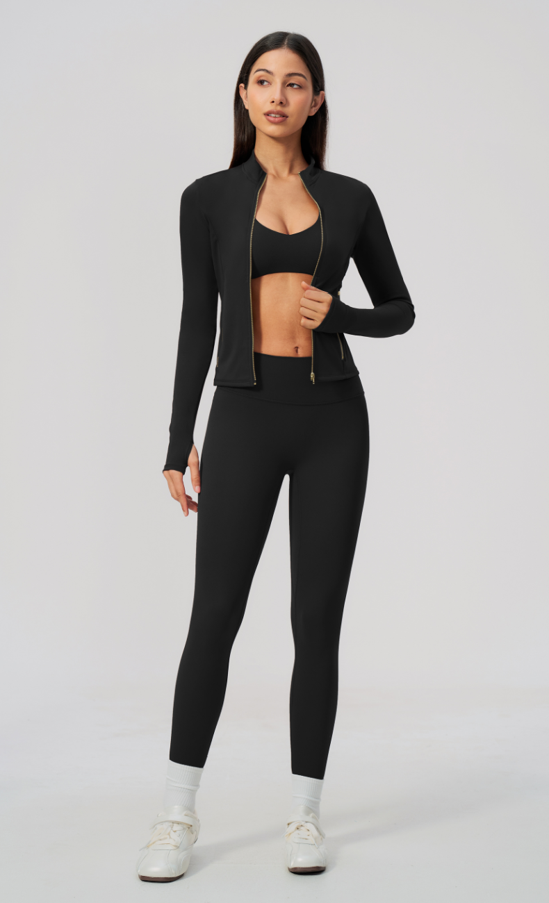Lauren Full-Zip Jacket High Waisted Leggings Workout Set