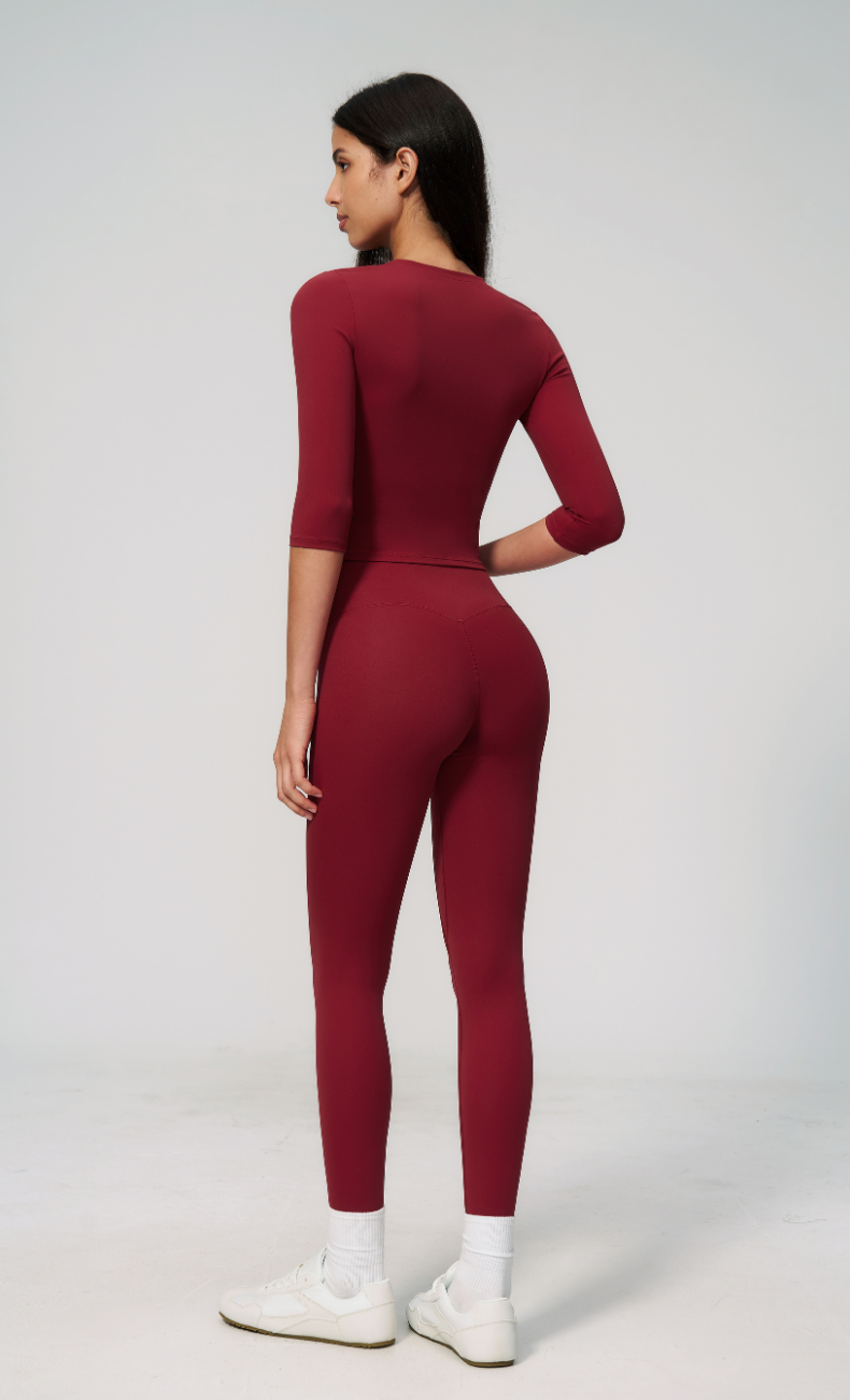 Alexandra 3/4 Sleeve High Waisted Leggings Workout Set