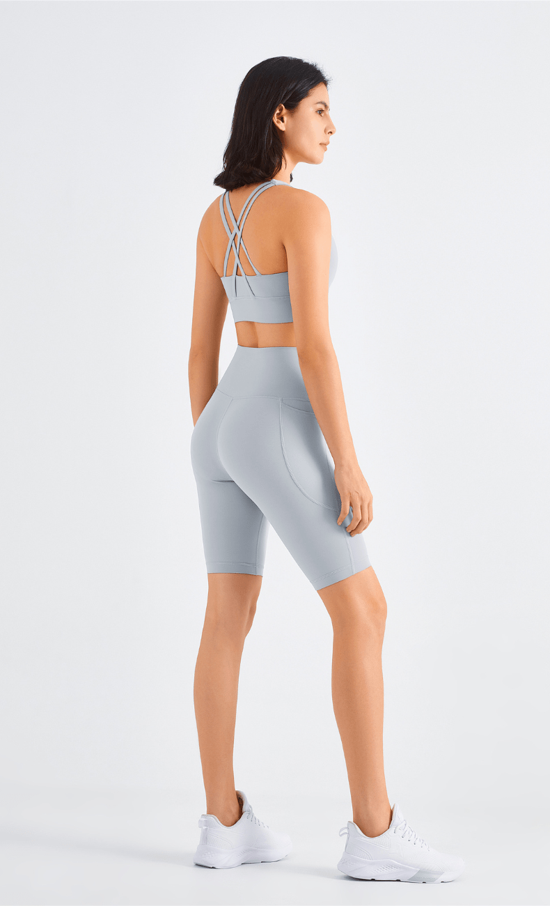 WOO YOGA Shorts Isis High-Waist Seamless Biker Short With Pocket