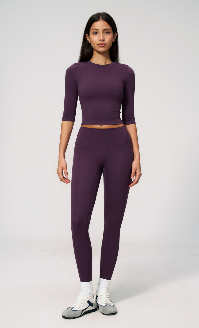 Alexandra 3/4 Sleeve High Waisted Leggings Workout Set