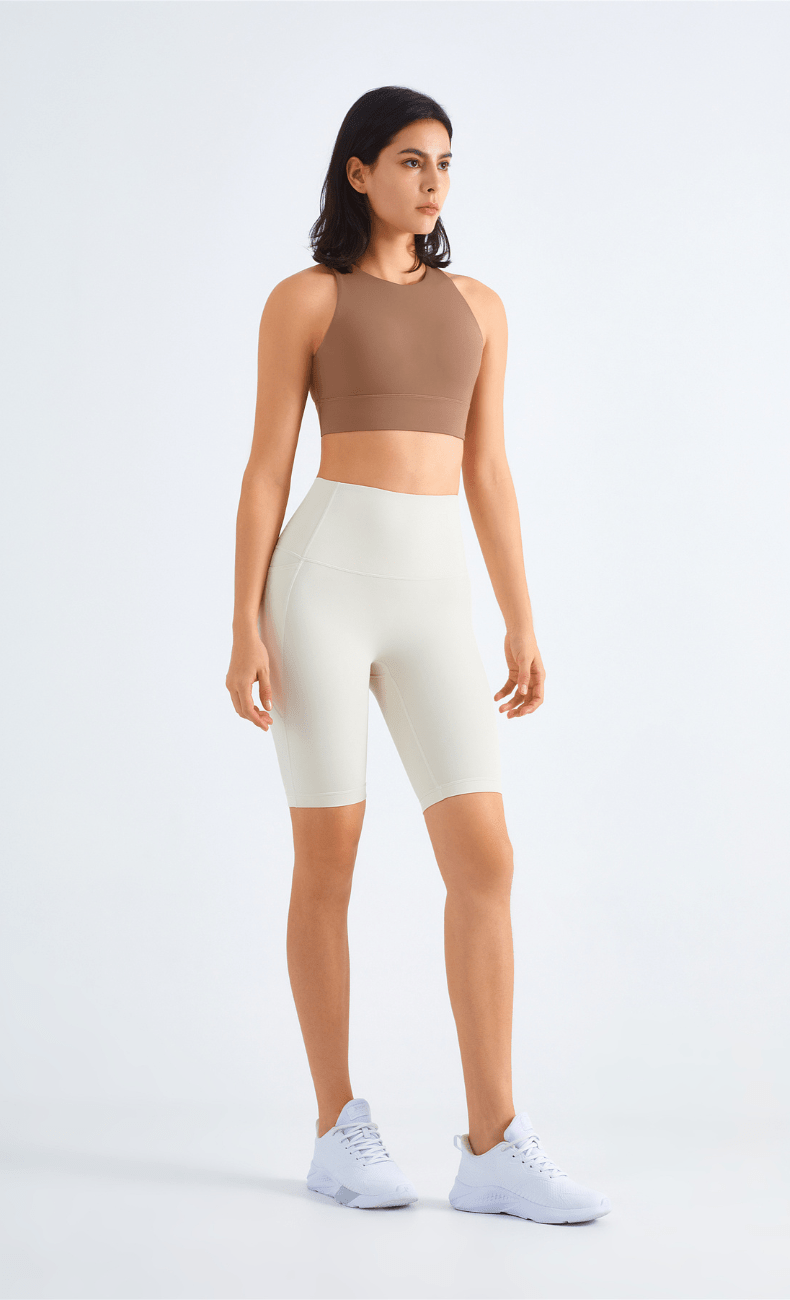 WOO YOGA Shorts Isis High-Waist Seamless Biker Short With Pocket