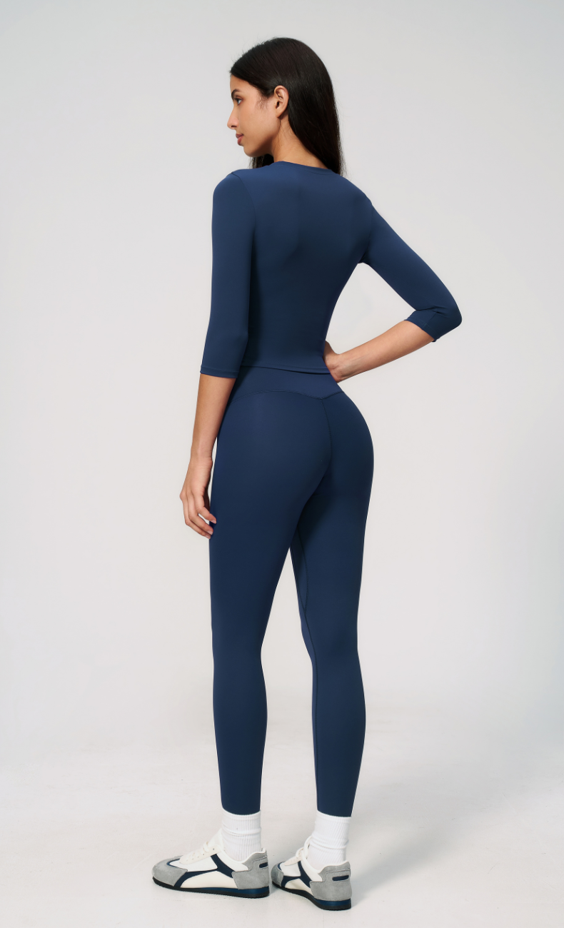 Alexandra 3/4 Sleeve High Waisted Leggings Workout Set