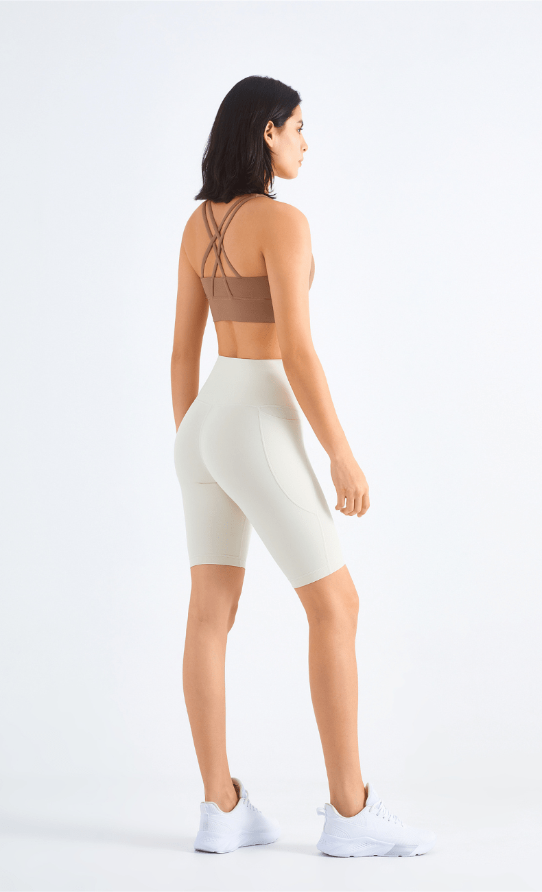 WOO YOGA Shorts Isis High-Waist Seamless Biker Short With Pocket
