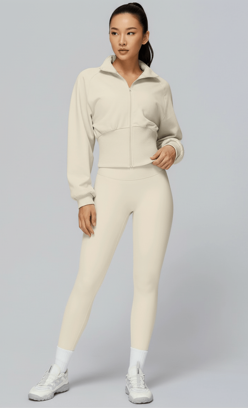 WOO YOGA Jackets Mila Cotton Zip-Up Jacket