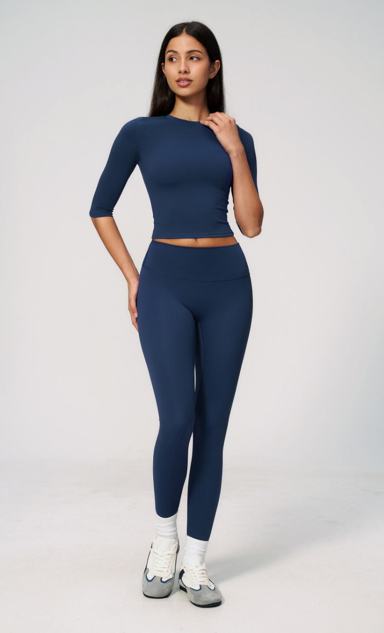 Alexandra 3/4 Sleeve High Waisted Leggings Workout Set
