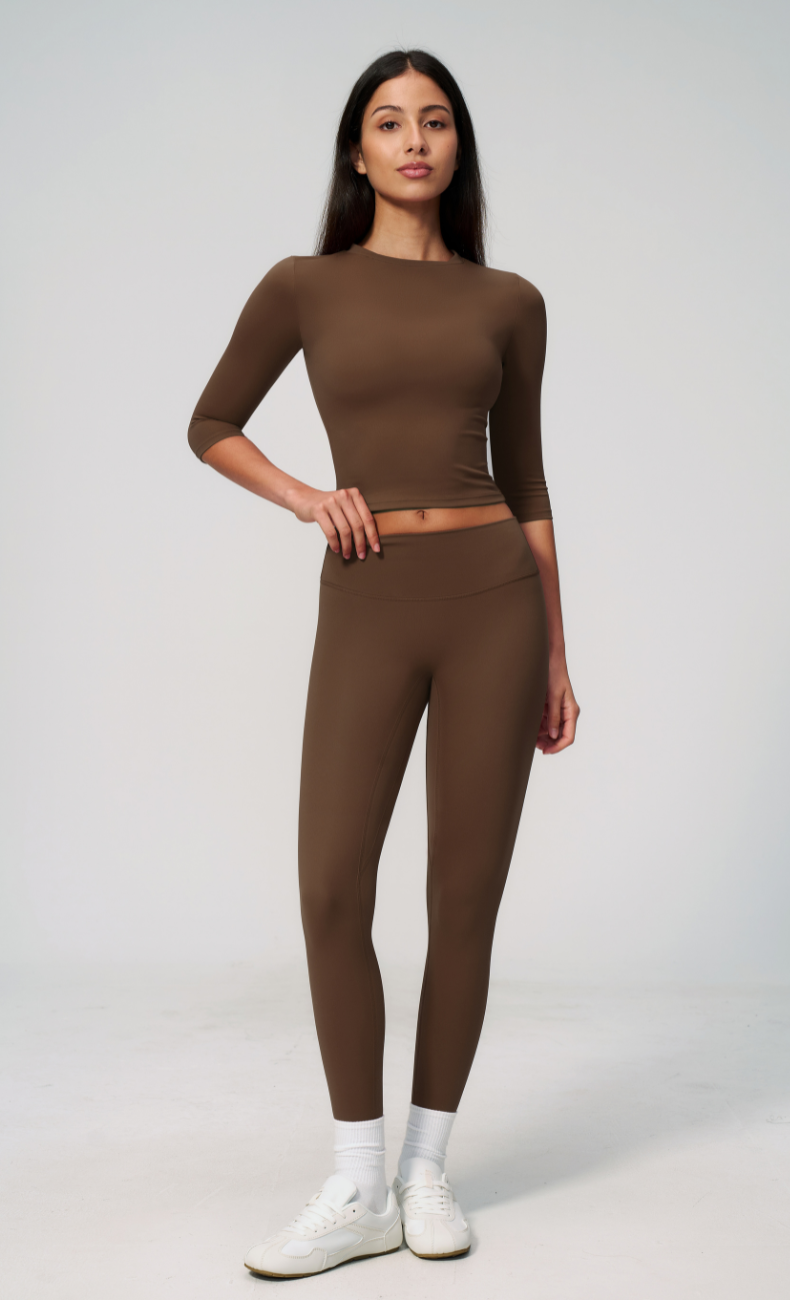 Alexandra 3/4 Sleeve High Waisted Leggings Workout Set