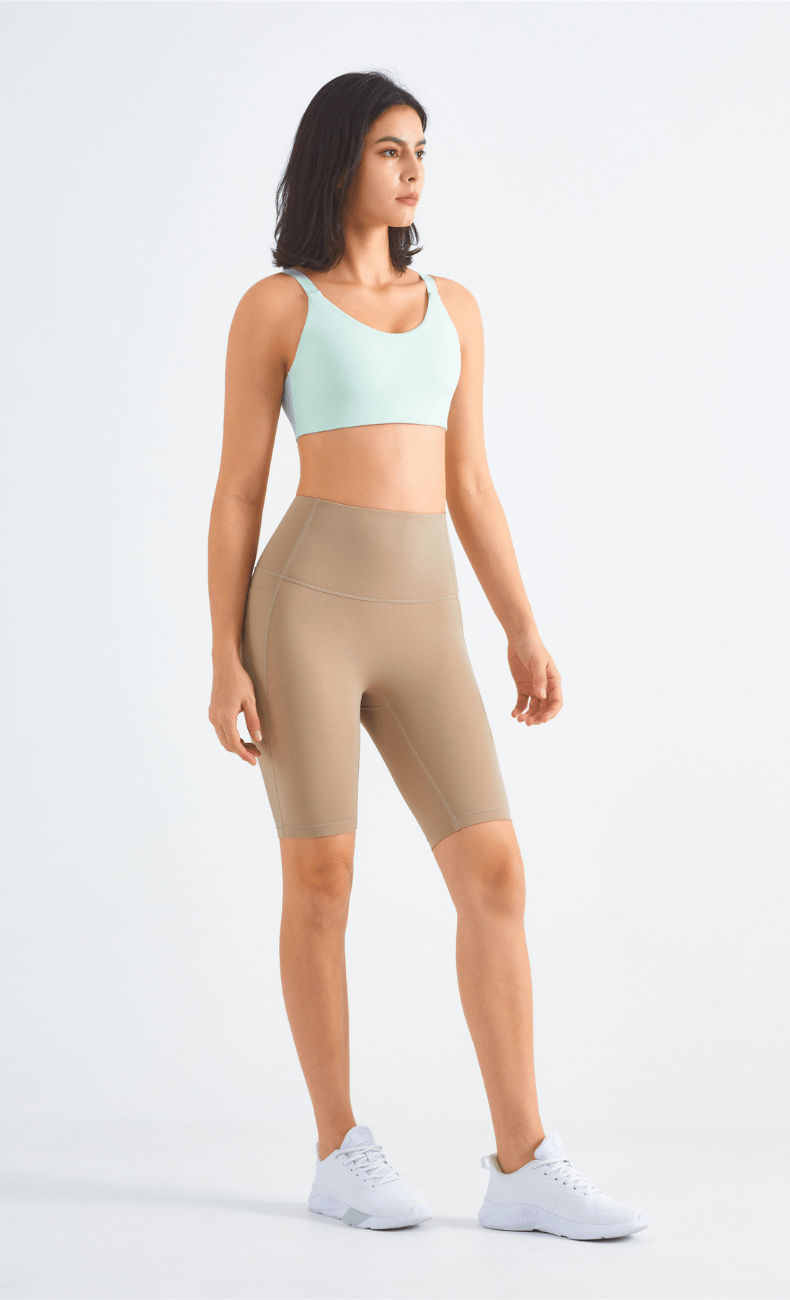 WOO YOGA Shorts Isis High-Waist Seamless Biker Short With Pocket