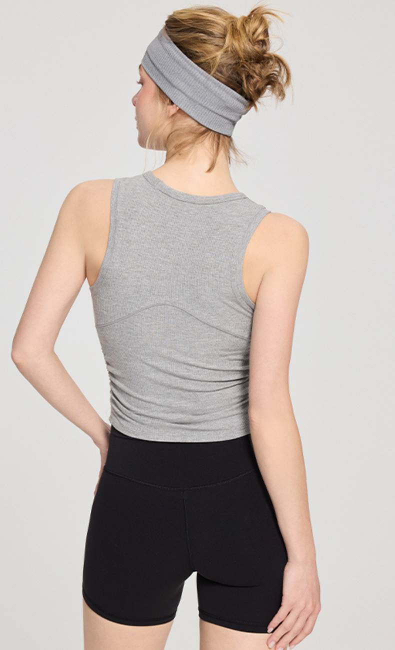 Ceci Ribbed Built-in Bra Tank Top