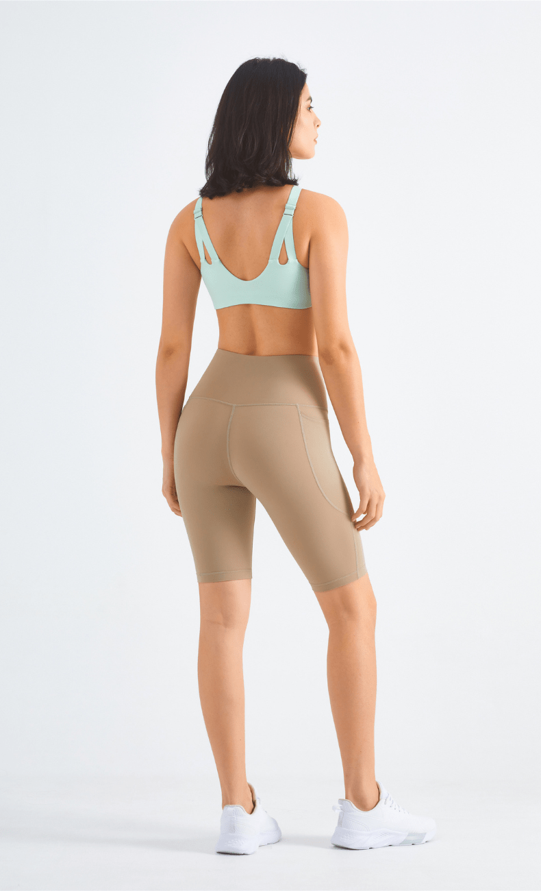WOO YOGA Shorts Isis High-Waist Seamless Biker Short With Pocket