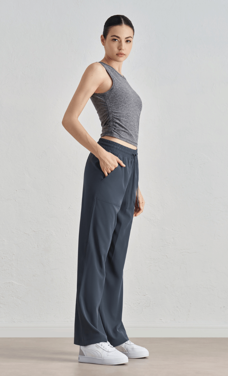 WOO YOGA Sports Bras Blanca Ribbed Tank Top