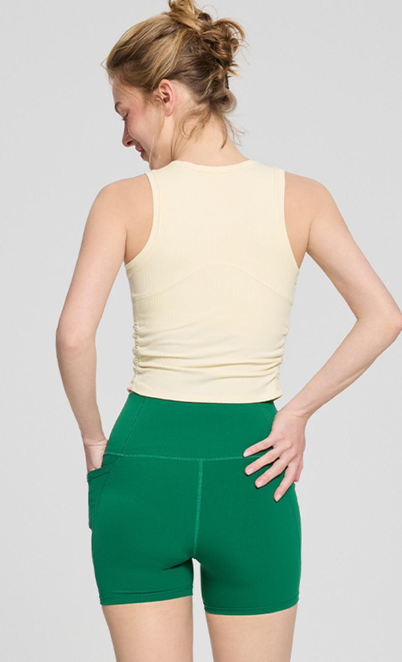 Ceci Ribbed Built-in Bra Tank Top