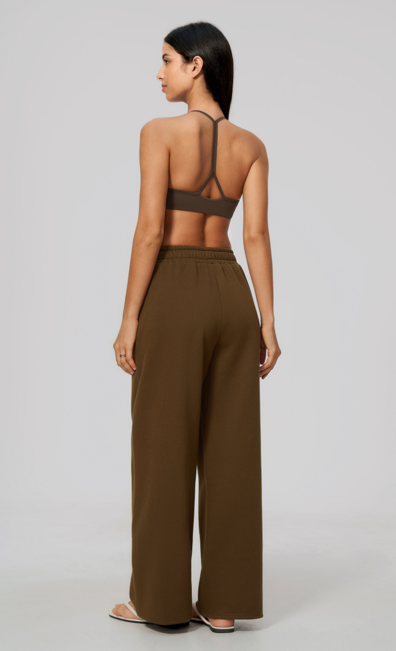 Hailey Cotton Blend Pull-On Wide Leg Sweatpants