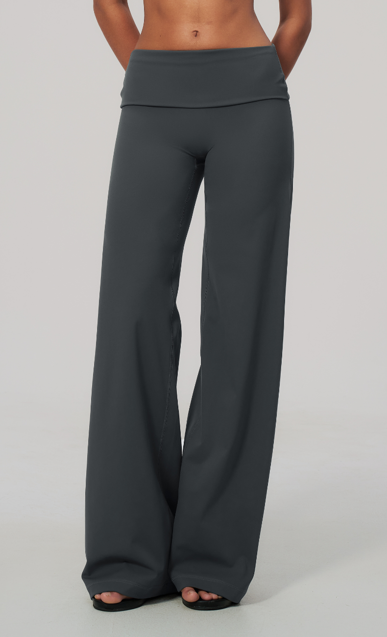 Brielle Foldover Waist Wide Leg Yoga Pant