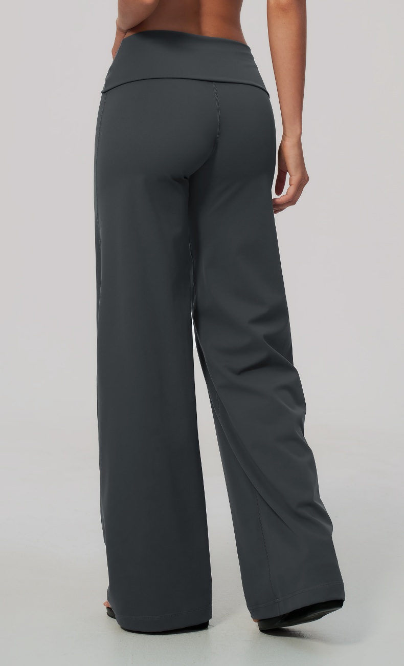 Brielle Foldover Waist Wide Leg Yoga Pant