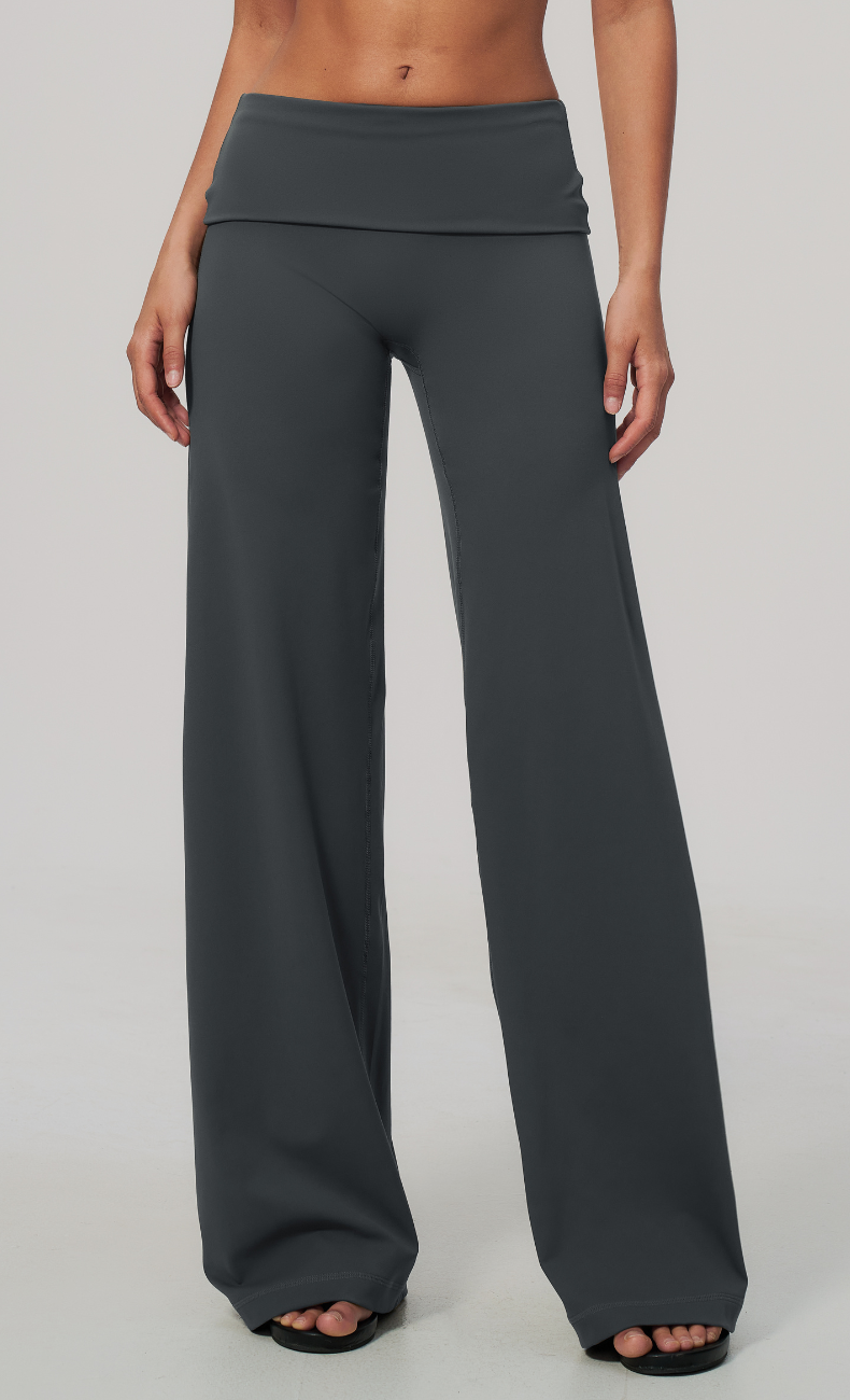 Brielle Foldover Waist Wide Leg Yoga Pant