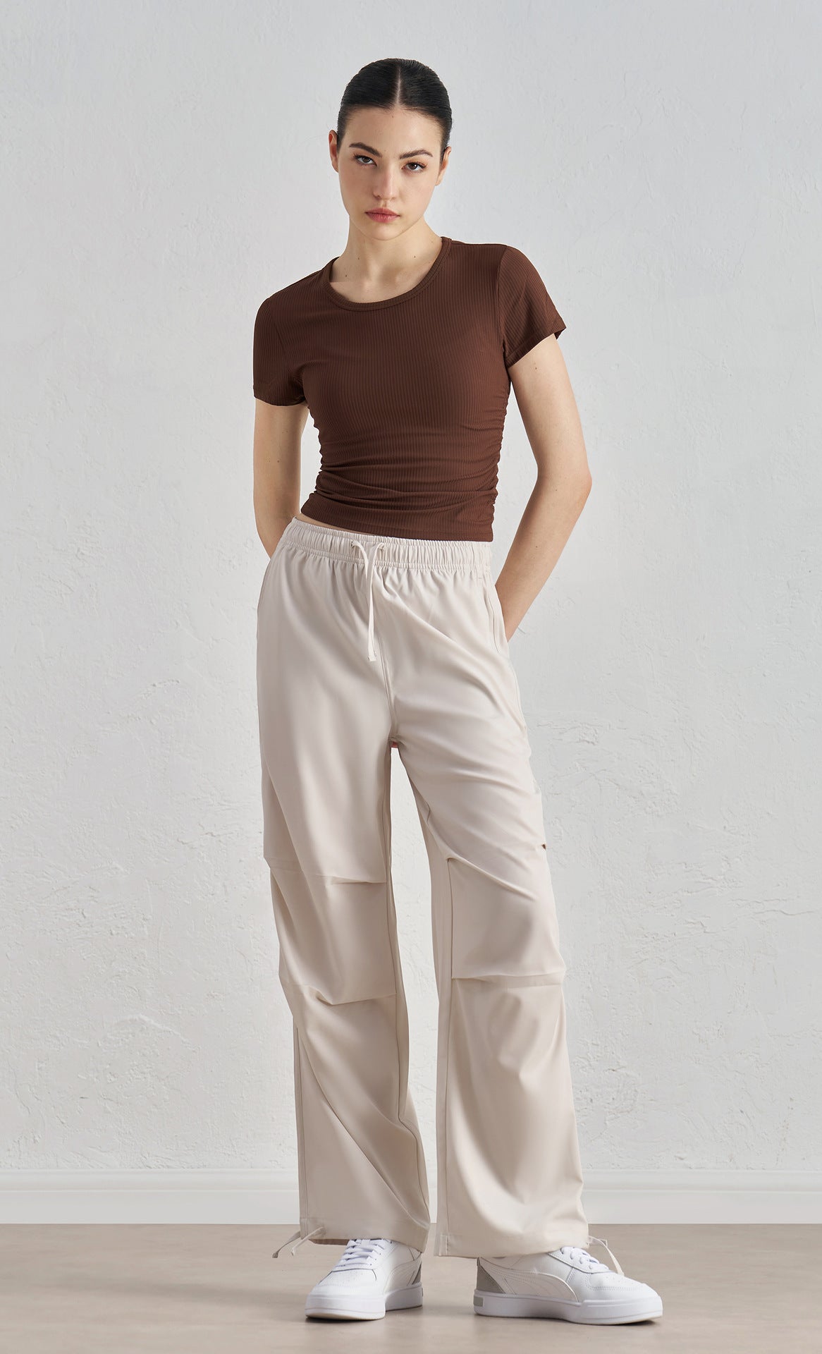 WOO YOGA Pants Luna High-Waisted Lightweight Casual Jogger