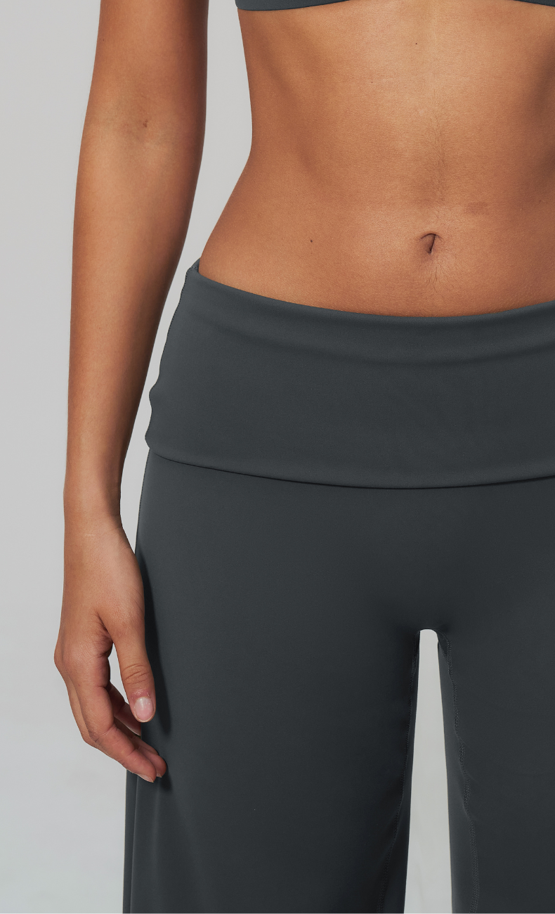 Brielle Foldover Waist Wide Leg Yoga Pant