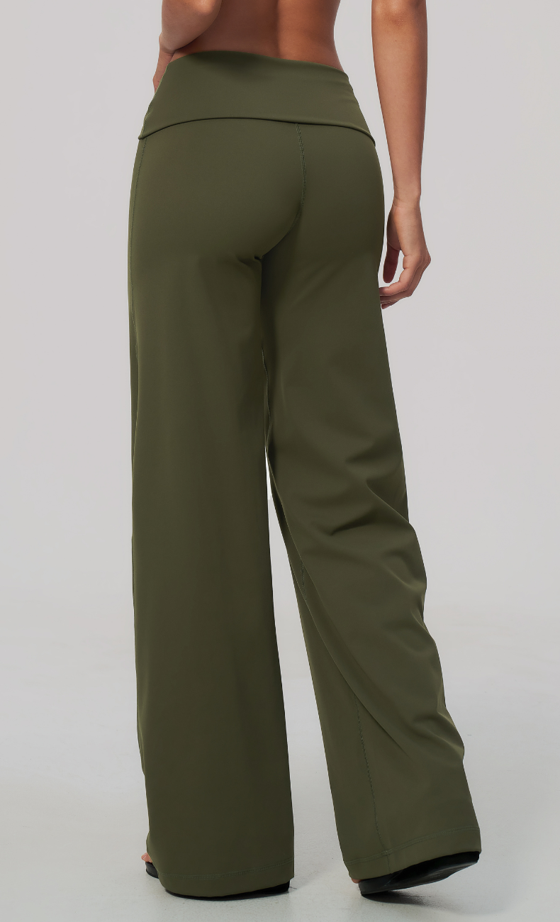 Brielle Foldover Waist Wide Leg Yoga Pant
