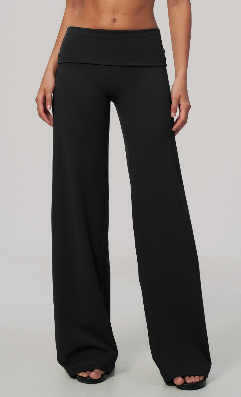 Brielle Foldover Waist Wide Leg Yoga Pant