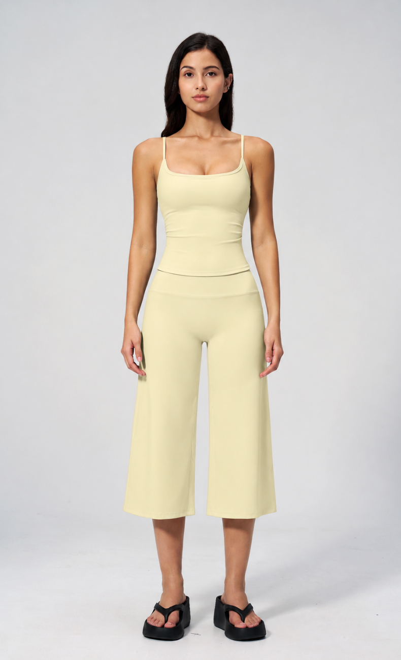 Quinn Cami Wide Leg Capri Workout Set