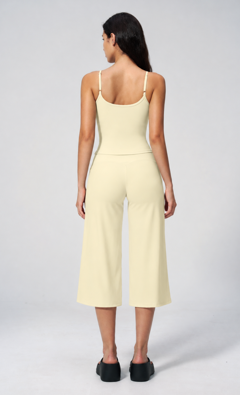 Quinn Cami Wide Leg Capri Workout Set