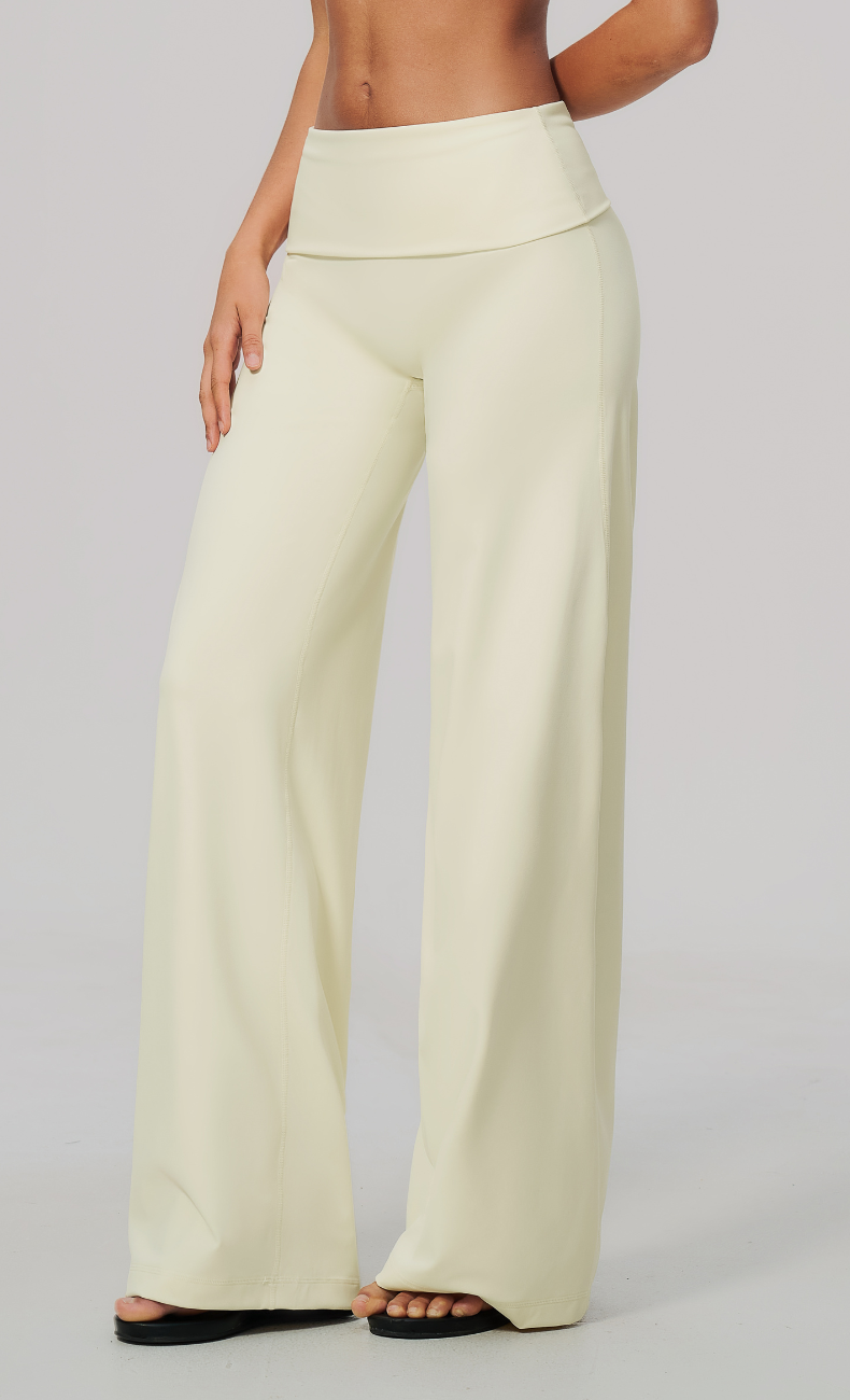 Brielle Foldover Waist Wide Leg Yoga Pant