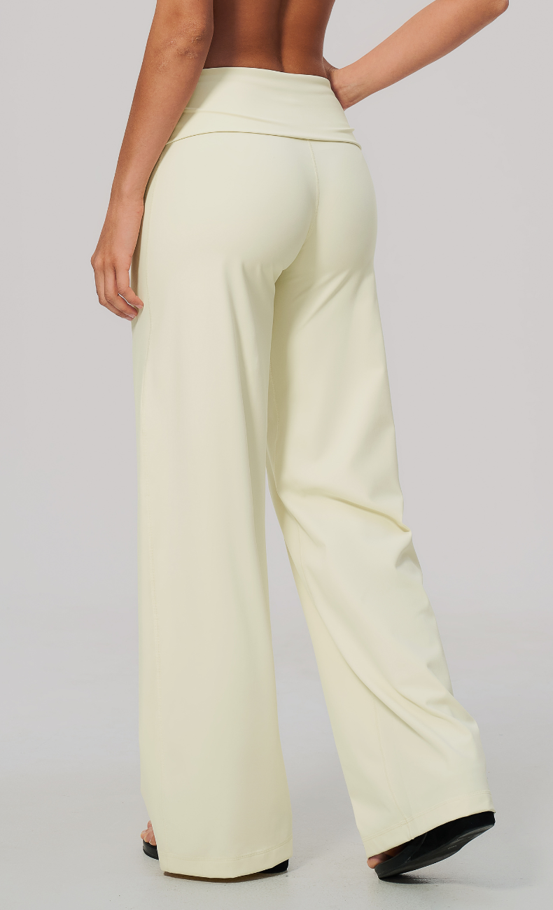 Brielle Foldover Waist Wide Leg Yoga Pant