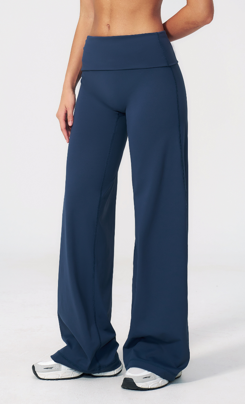 Brielle Foldover Waist Wide Leg Yoga Pant