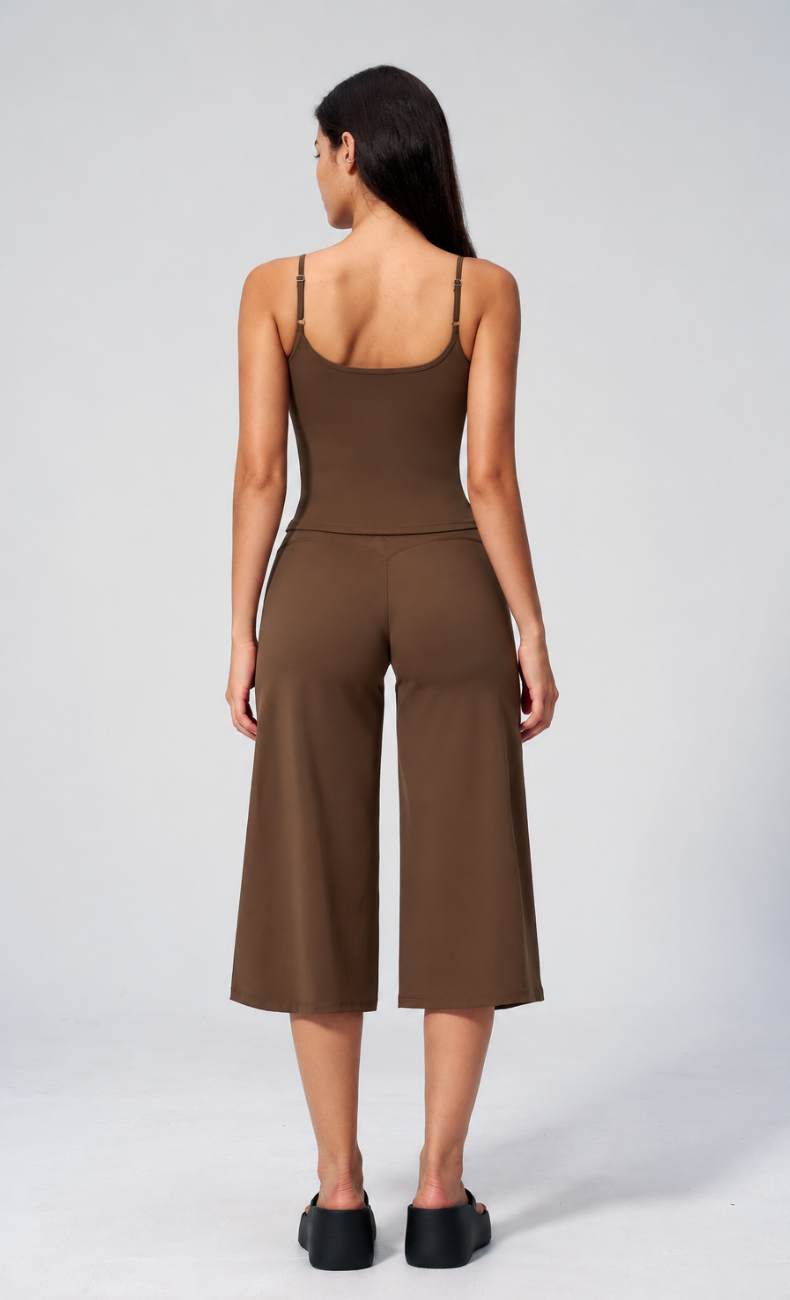 Quinn Cami Wide Leg Capri Workout Set