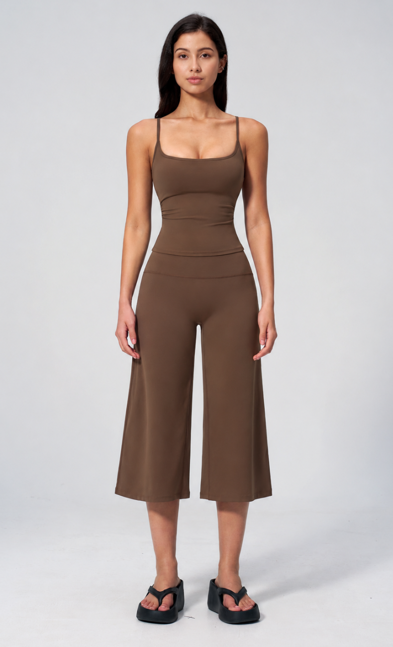Quinn Cami Wide Leg Capri Workout Set