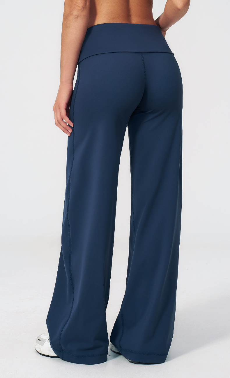 Brielle Foldover Waist Wide Leg Yoga Pant