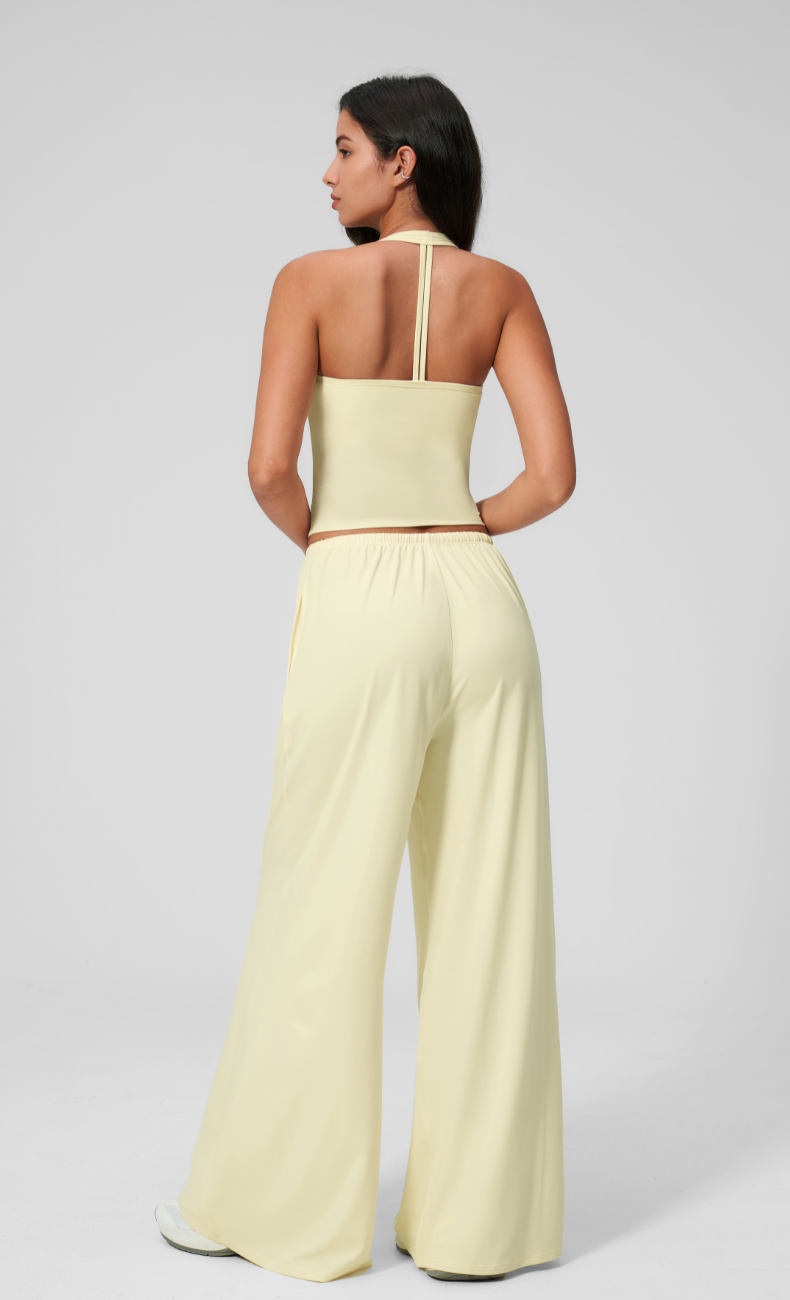Gia V-Neck Halter Open Back Workout Tank Top