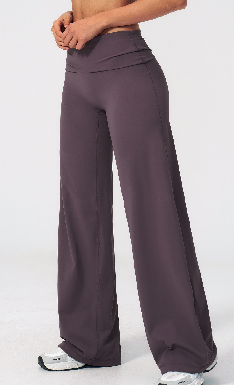 Brielle Foldover Waist Wide Leg Yoga Pant