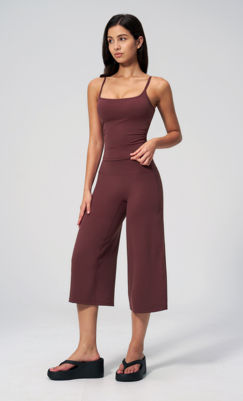 Quinn Cami Wide Leg Capri Workout Set