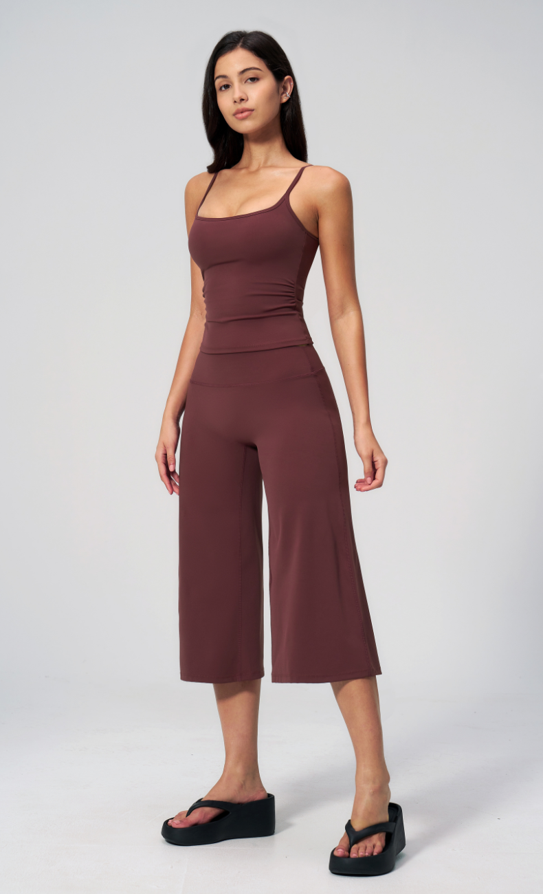 Quinn Cami Wide Leg Capri Workout Set